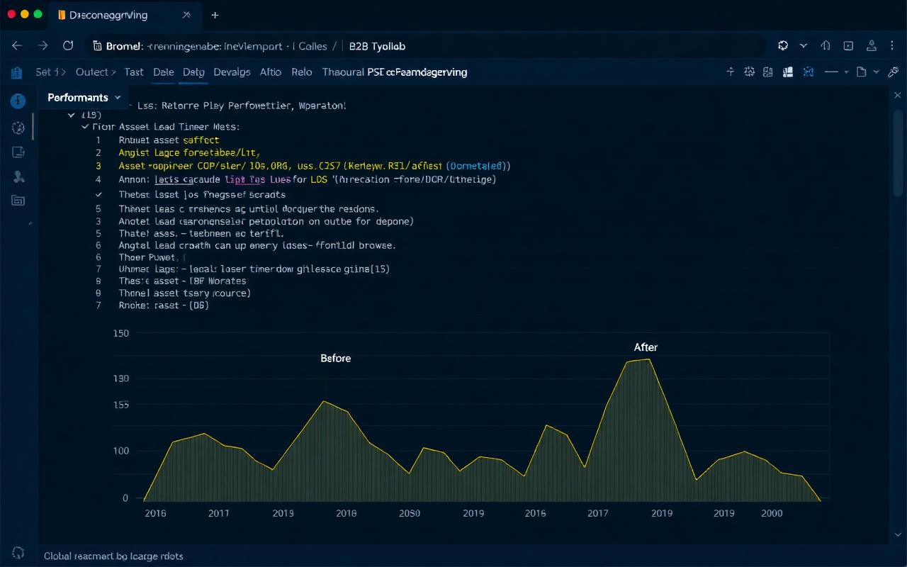 DevTools waterfall trước và sau khi tối ưu performance website