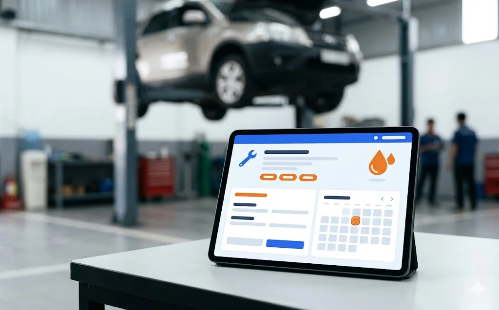 Form đặt lịch sửa xe với báo giá sơ bộ theo hạng mục của gara