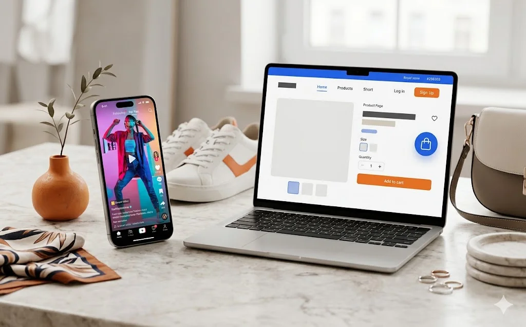 Phễu bán hàng thời trang 2026 từ video TikTok đến website chốt đơn