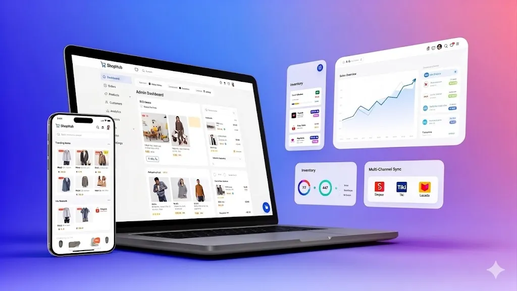 Thiết kế website bán mỹ phẩm: bảng thành phần là trang đích, minh bạch là thương hiệu