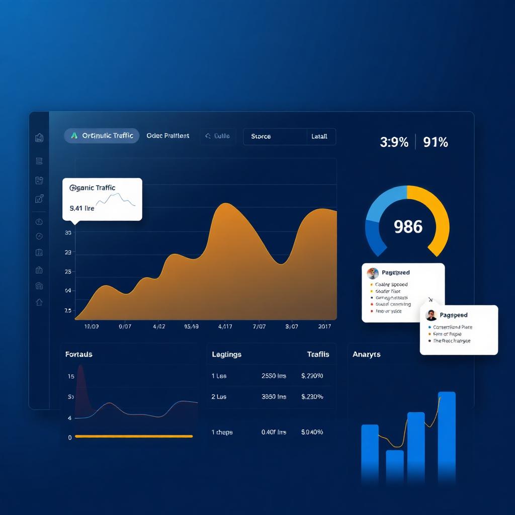 Dashboard kết quả tăng trưởng traffic và chuyển đổi của Maison de Mode sau khi DebugMyApp redesign website