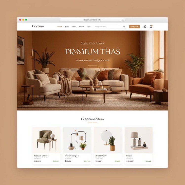 Mẫu website ngành Nội Thất & Decor
