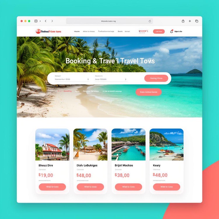 Mẫu website ngành Du Lịch & Booking